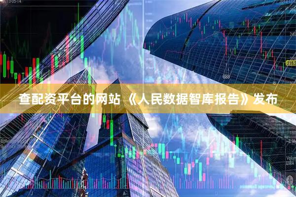 查配资平台的网站 《人民数据智库报告》发布